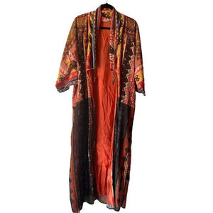Soft Surroundings Long Bahama Bun Canaria Open Topper Robe Cover up Sz XL